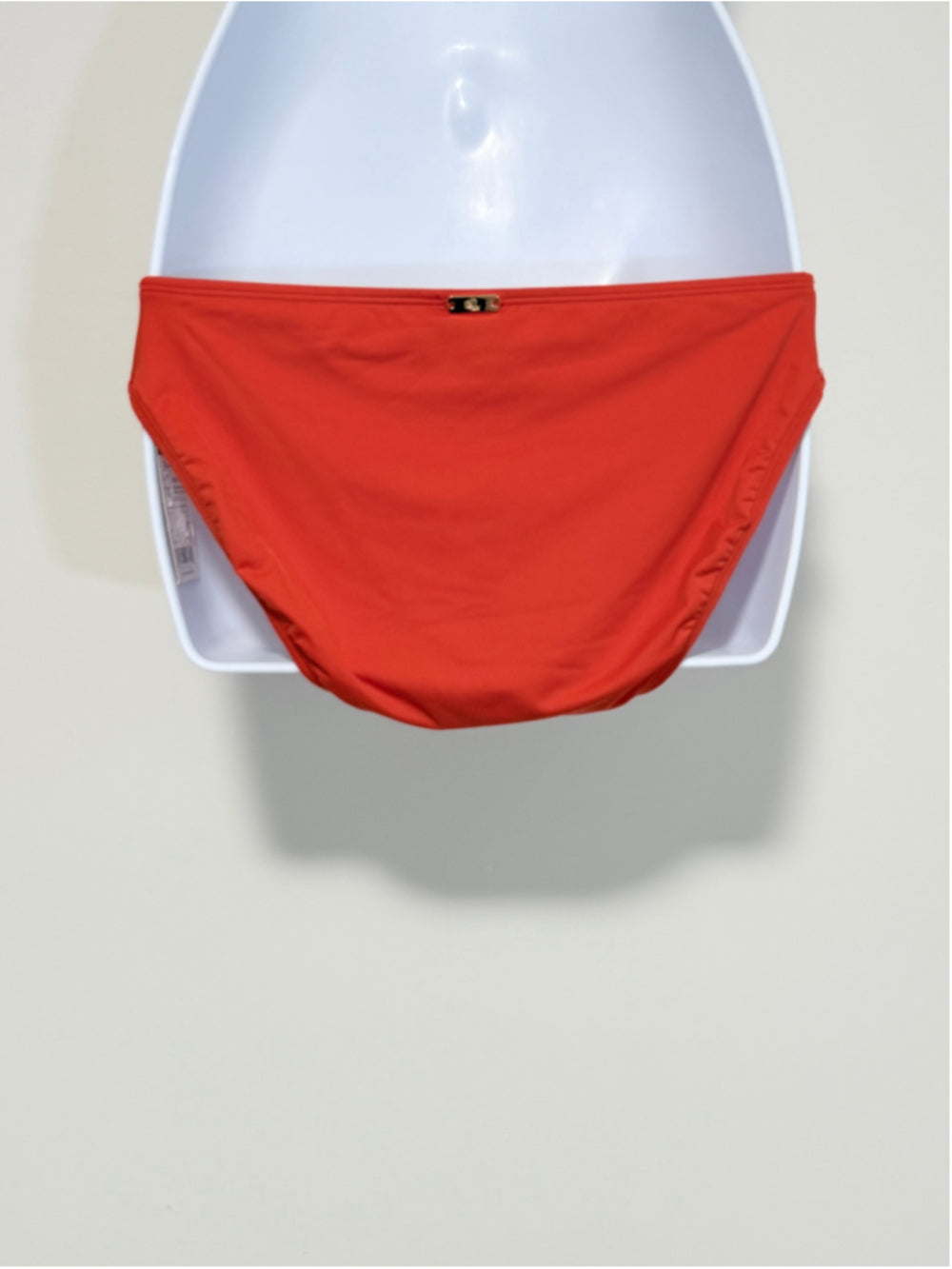 Ralph Lauren Women's Size 10 Orange Shirred Side Tab Hipster Swim Bottoms NWT