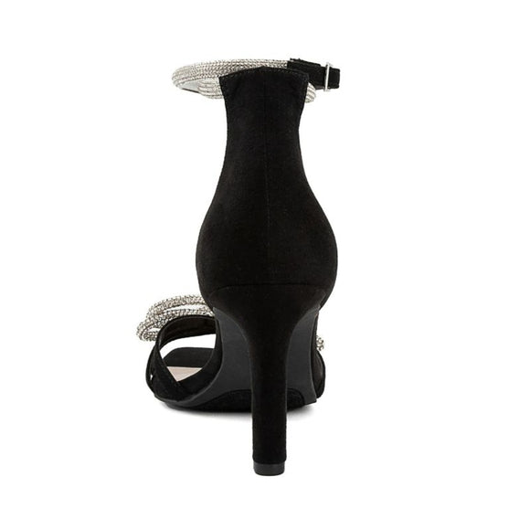 Jones New York Women's 10 Black Tarrie Rhinestone Bow Stiletto Heels NIB