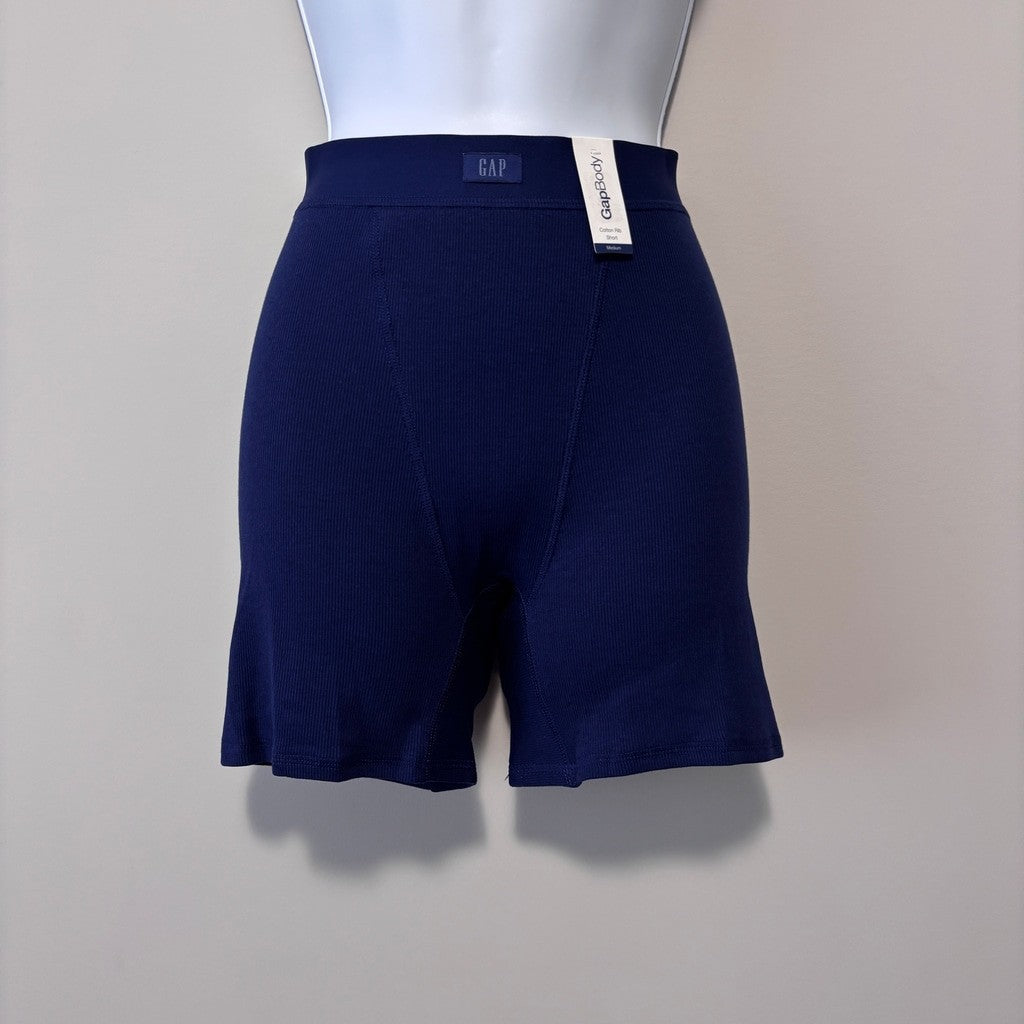 GAP GapBody Women's Medium Navy Logo Comfort High-Waist Shorts / Boxers NWT