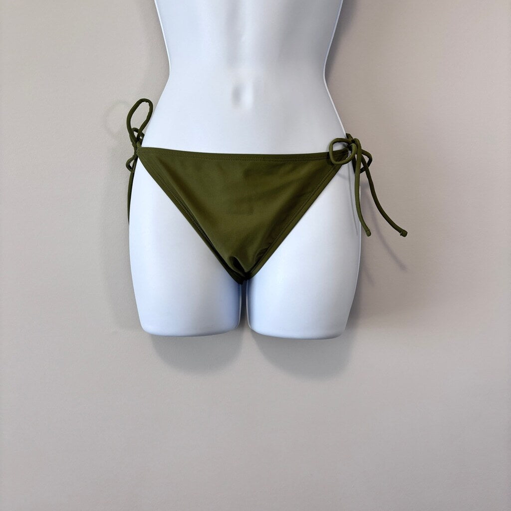 Salt + Cove Women's Size Large Olive Green Side-Tie Bikini Bottoms NWT
