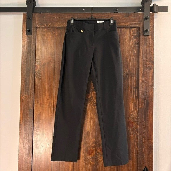 JM Collection Petite Tummy-Control Curvy Fit Black Dress Pants NWT