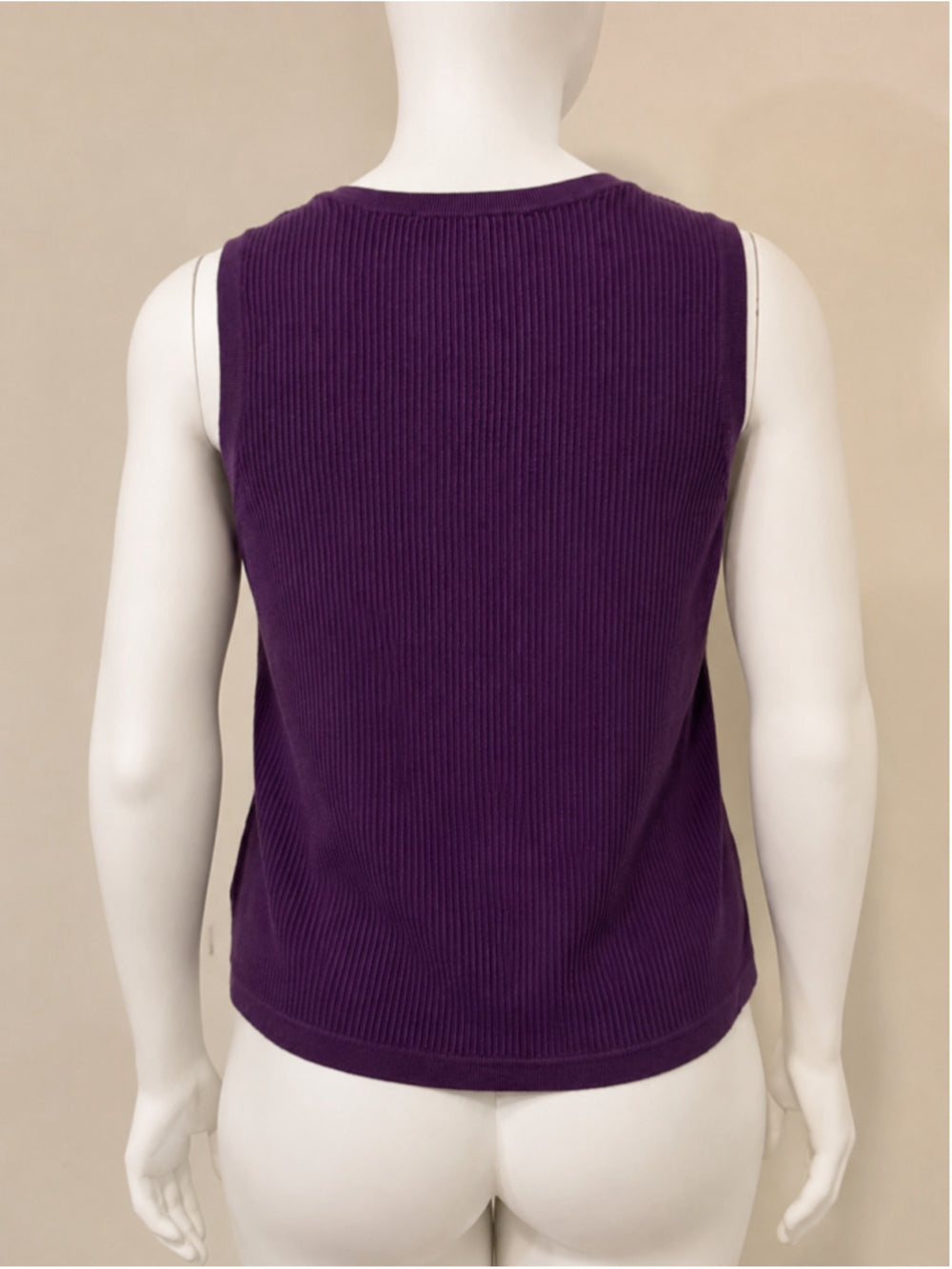 Nina Parker Plus Size 2X Royal Purple Ribbed Tank Pullover Sweater Vest NWT