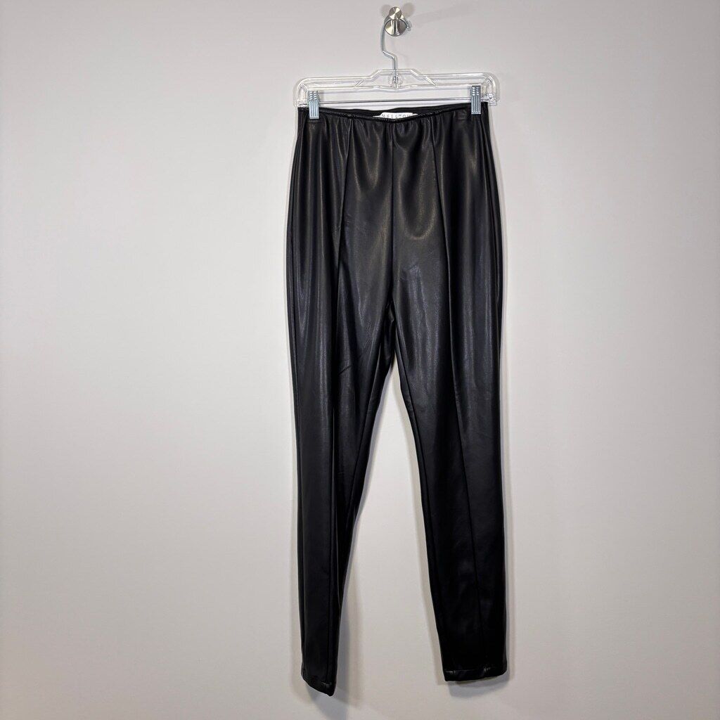 Tinseltown Juniors' Large Black Faux Leather High-Rise Skinny Pants NWOT