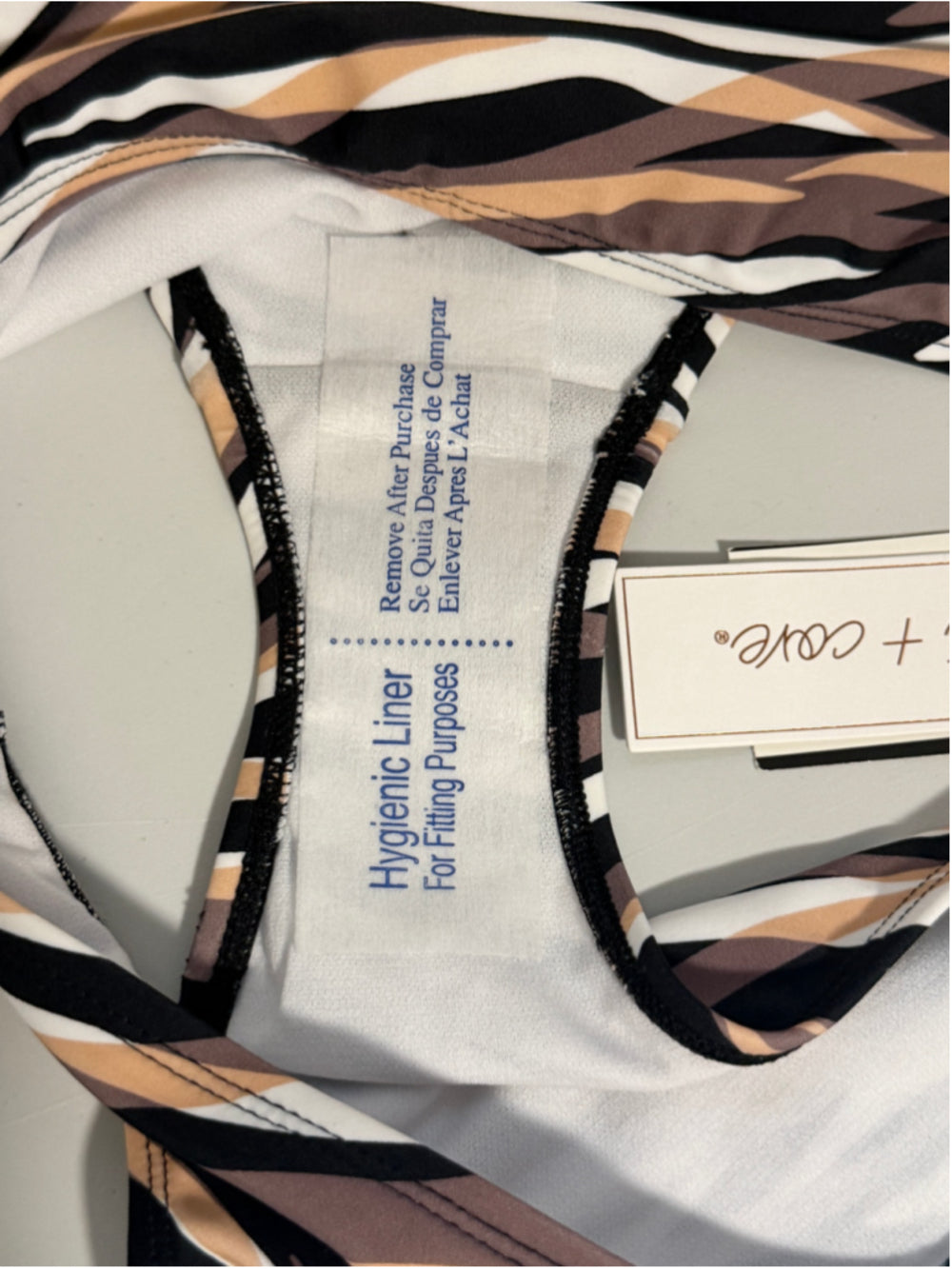 Salt + Cove Size Medium Brown, Black & White Striped Hipster Bikini Bottoms NWT