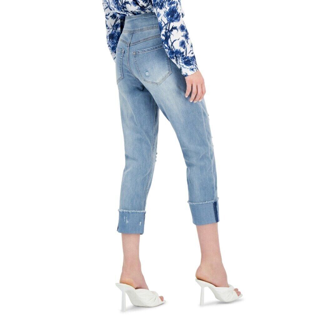 INC International Concepts Women's Mid Rise Straight Leg Pull On Jeans NWT