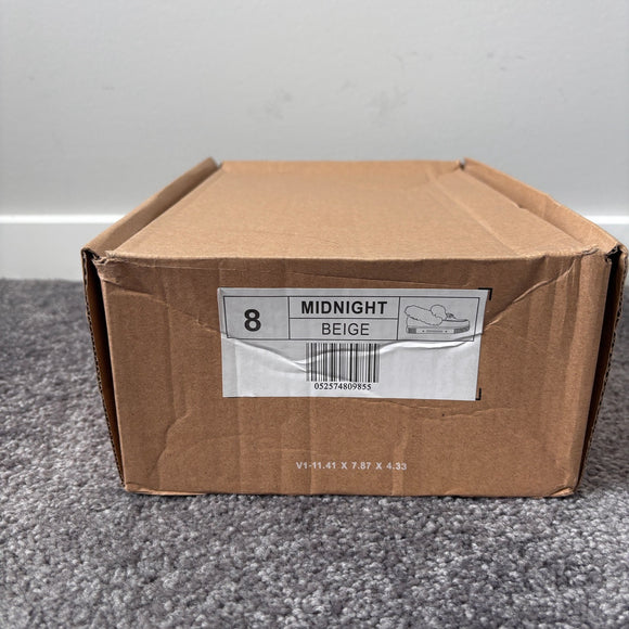 Journee Collection Women's 8 Pink Khaki Faux Fur Moccasins Slippers NIB