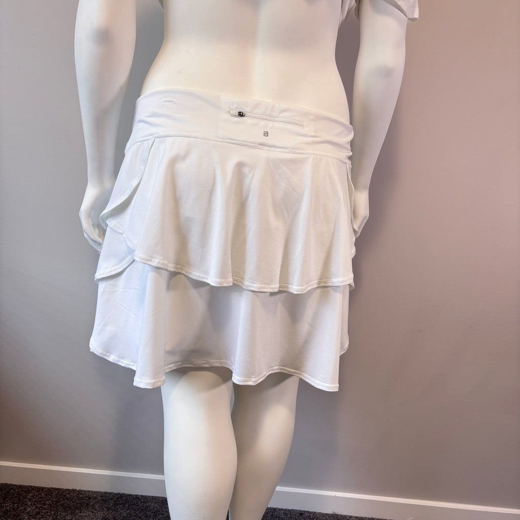 Id Ideology Women's Plus Size 3X White Flounced Active Skort NWT