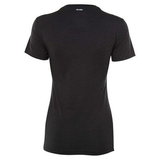Adidas Women's Size Large Ultimate Short Sleeve V-Neck Black Tee NWOT Size Large