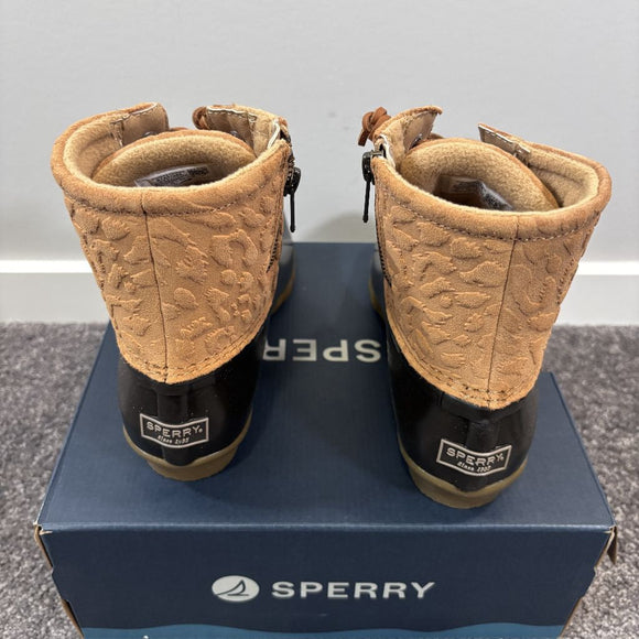 Sperry Women's 7 Beige Saltwater Waterproof Duck Boots NIB