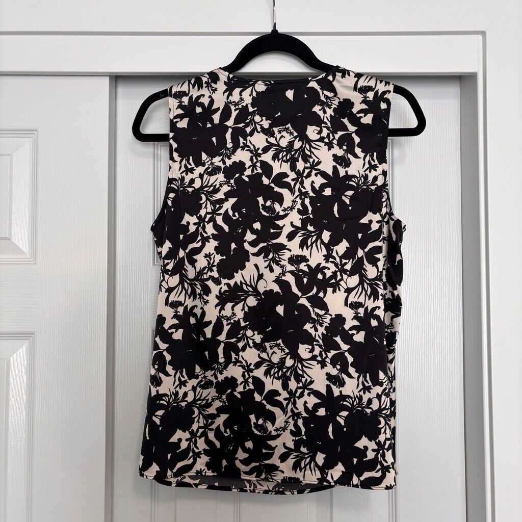 INC International Concepts Small Floral Printed Cowlneck Sleeveless Top NWT