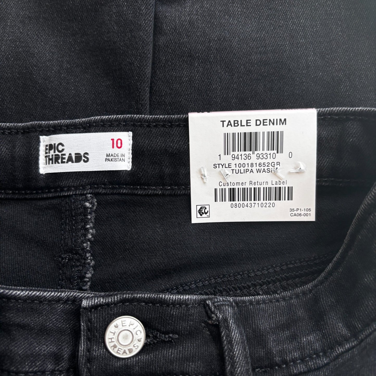 Epic Threads Big Girls (Kids) Black Casual Frayed Hem Skinny Jeans NWT