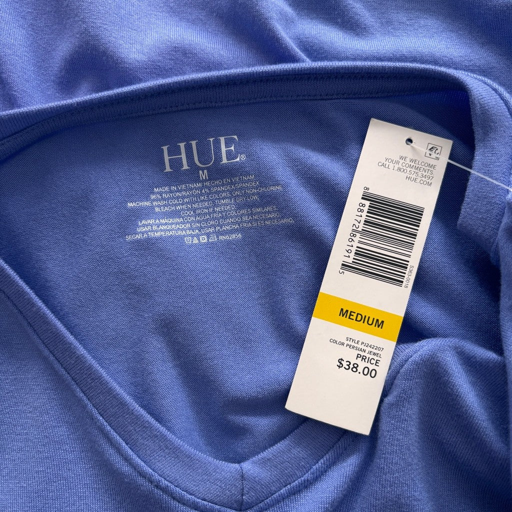 Hue Women's Size Medium Blue / Purple Soft Pajama Short-Sleeve Tee NWT