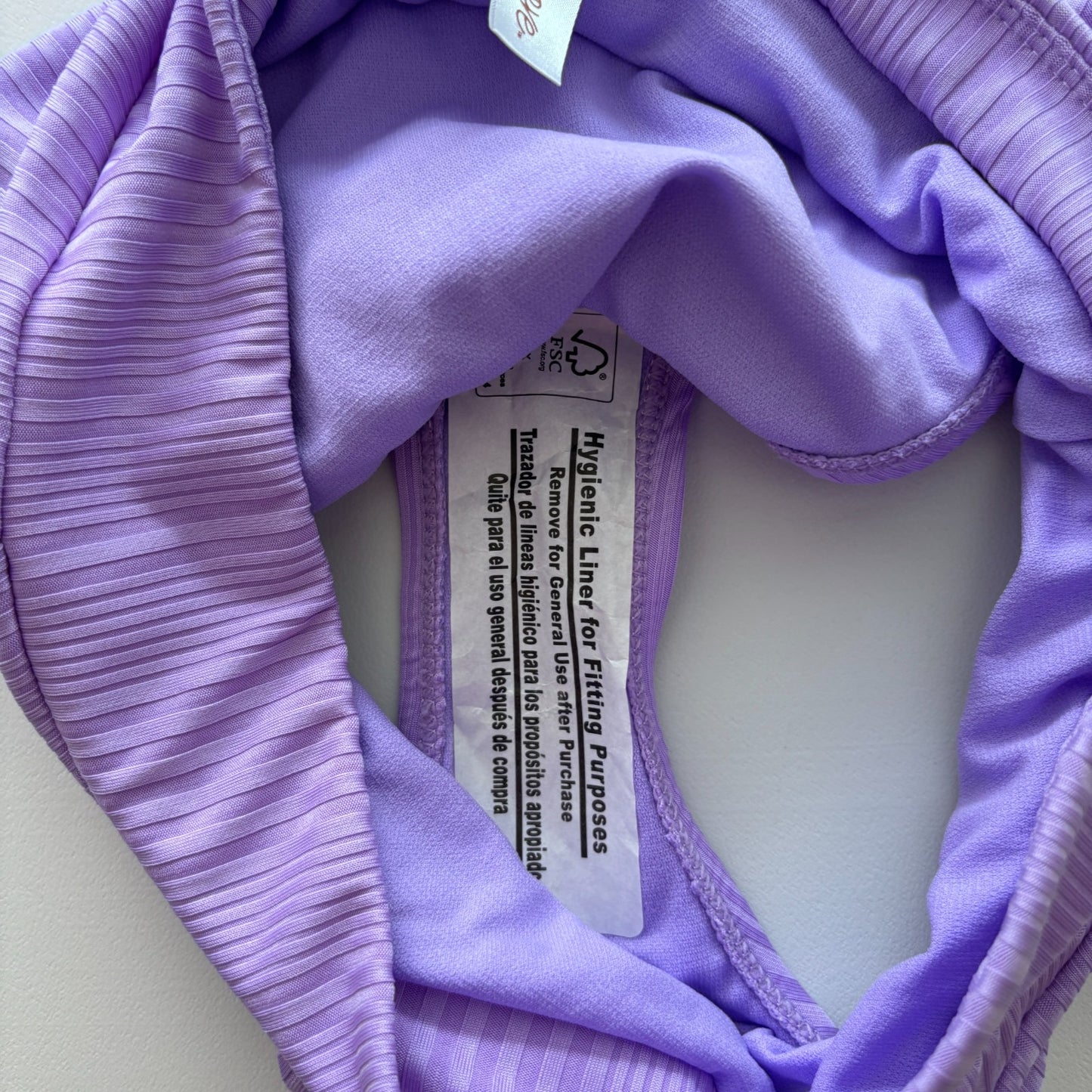 Salt + Cove Women's Purple Ribbed V-Waist Bikini Bottoms NWT