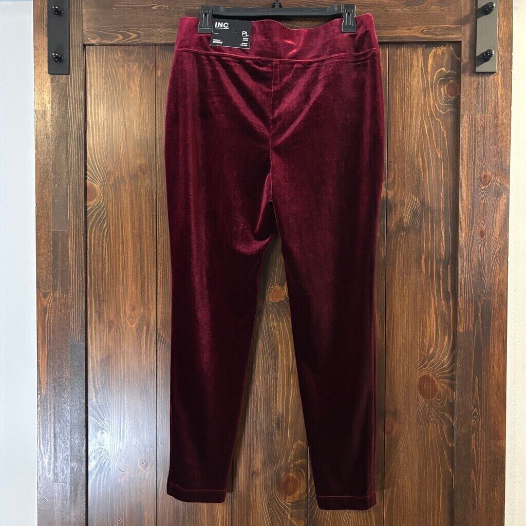 I.N.C. International Concepts Burgundy Velvet Skinny Pants NWT.