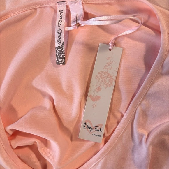 Body Touch Lingerie Blush Pink Soft T-Shirt Size Large