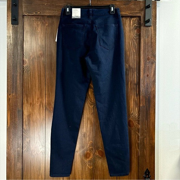 Style & Co Women's Size 4 Long Dark Blue Curvy-Fit Mid-Rise Skinny Jeans NWT