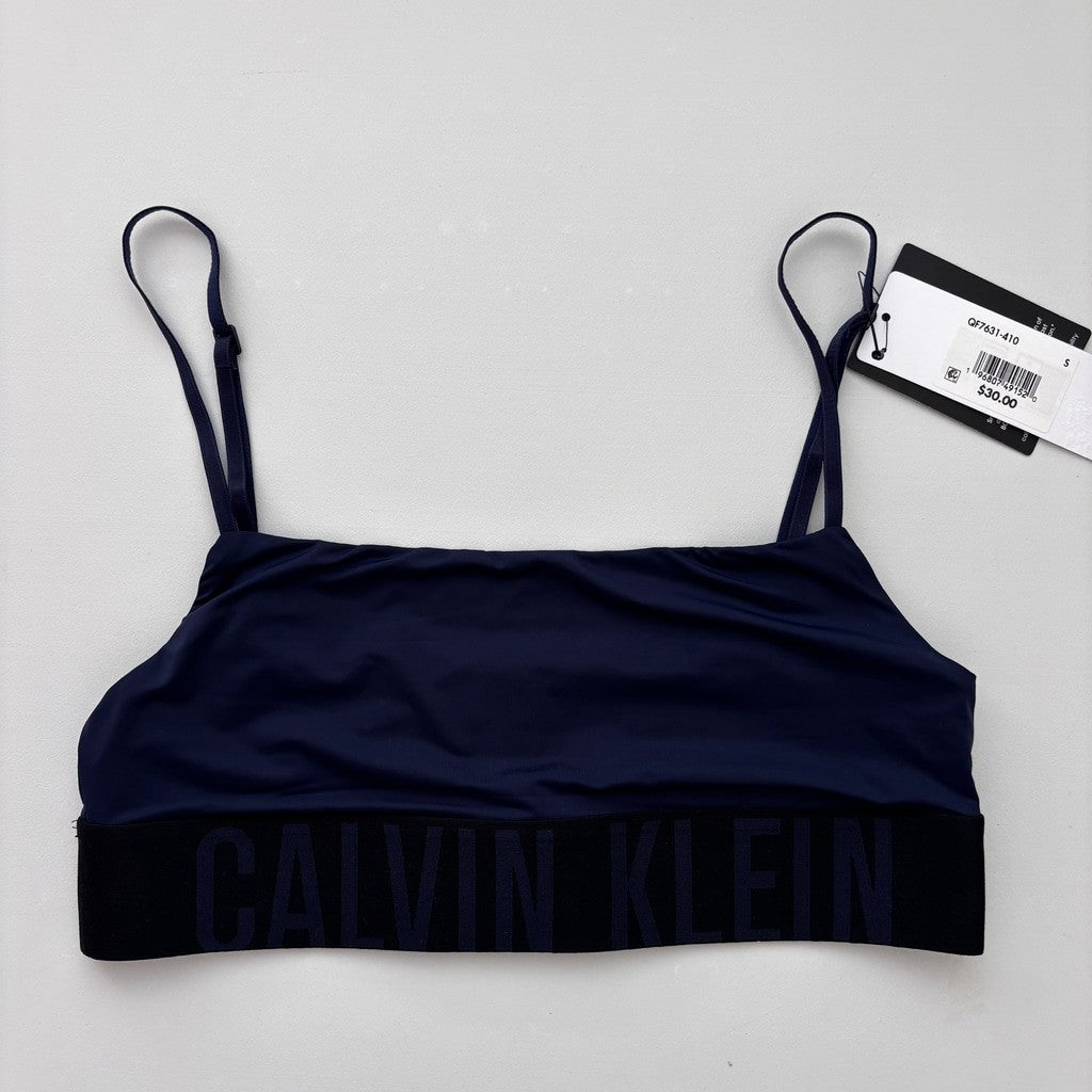 Calvin Klein Women's Navy Intense Power Micro Unlined Bralette NWT