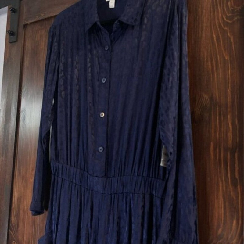 On 34th Plus Size Leopard Print Navy Blue Jacquard Jumpsuit NWT