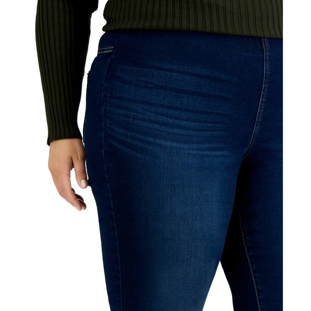 INC International Concepts Plus Size 26W Pull-On Blue Flare Jeans NWT