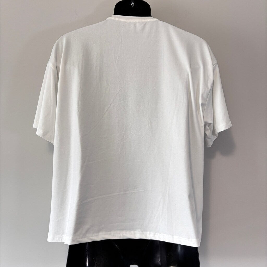SHEIN Men's White Graphic Tee Money Roll Street Art Style T-Shirt NIB
