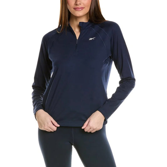 Reebok Women's 2XL Performance 1/4 Zip Top / Sweatshirt Navy Activewear NWT