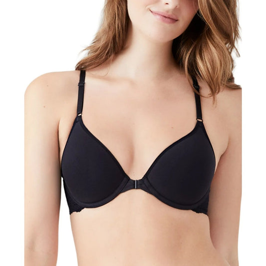 B.tempt'd by Wacoal Women's Black Inspired Eyelet Front Close Bra NWT