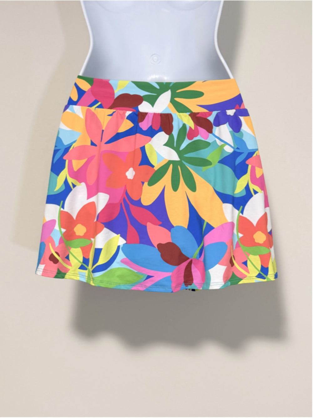Bleu by Rod Beattie Size 10 Colourful Floral Side-Drape Hipster Swim Skirt NWT