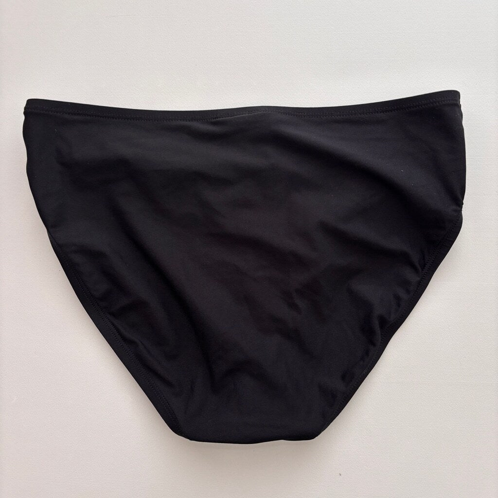 Nautica Women's Size 6 Solid Black Designer Bikini Bottoms NWT