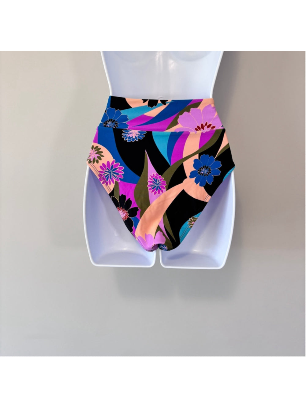 Salt + Cove Women's Purple & Multicolor High-Waist Bikini Bottoms NWT