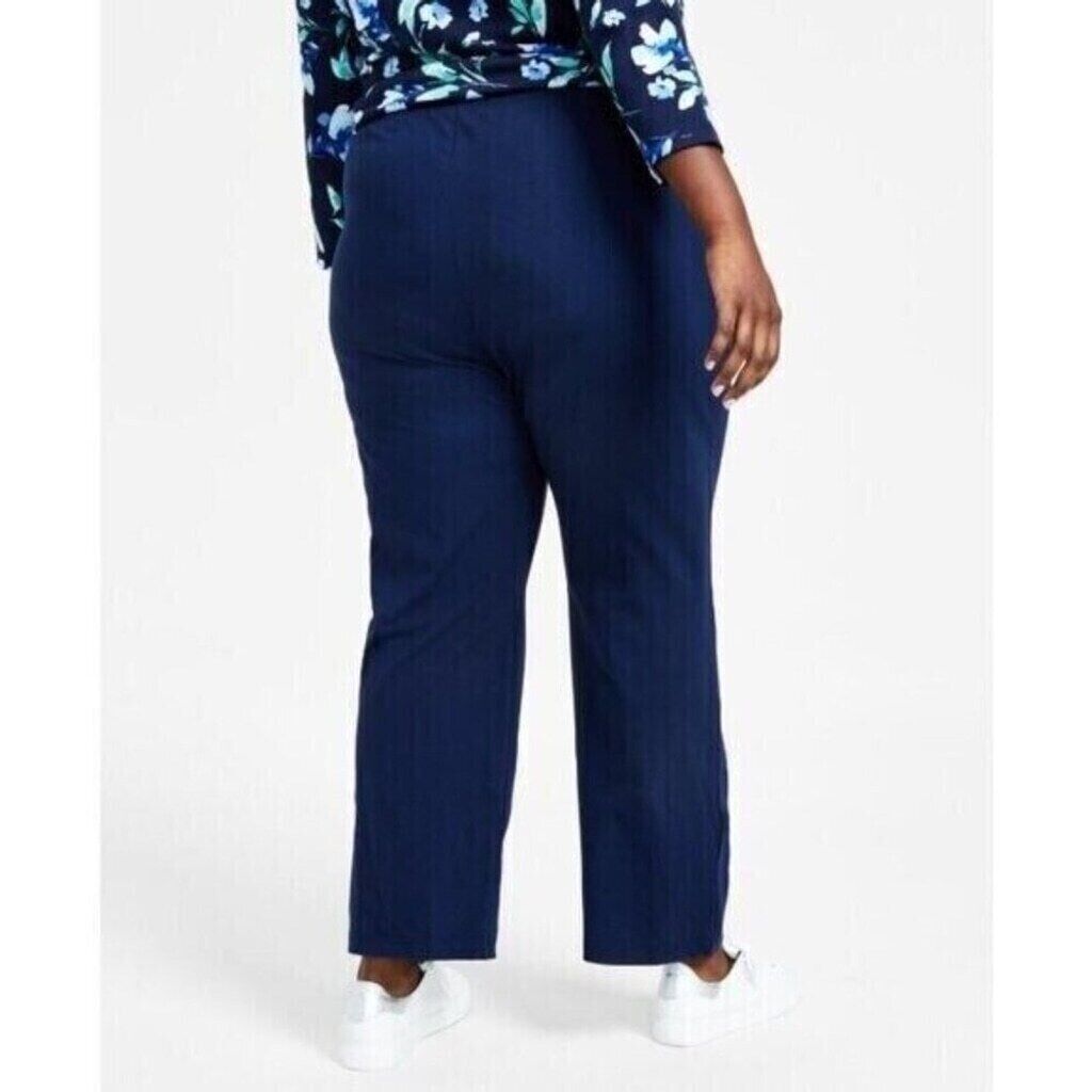 Karen Scott Plus Size Navy Knit Drawstring Sweat Pants /Joggers NWT