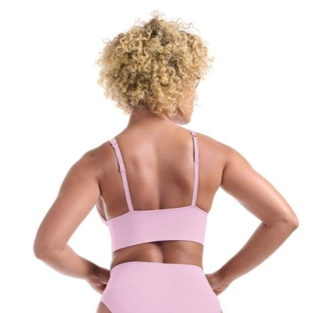 Adidas Women's Large Pink Longline Plunge Light Support Bra NWT