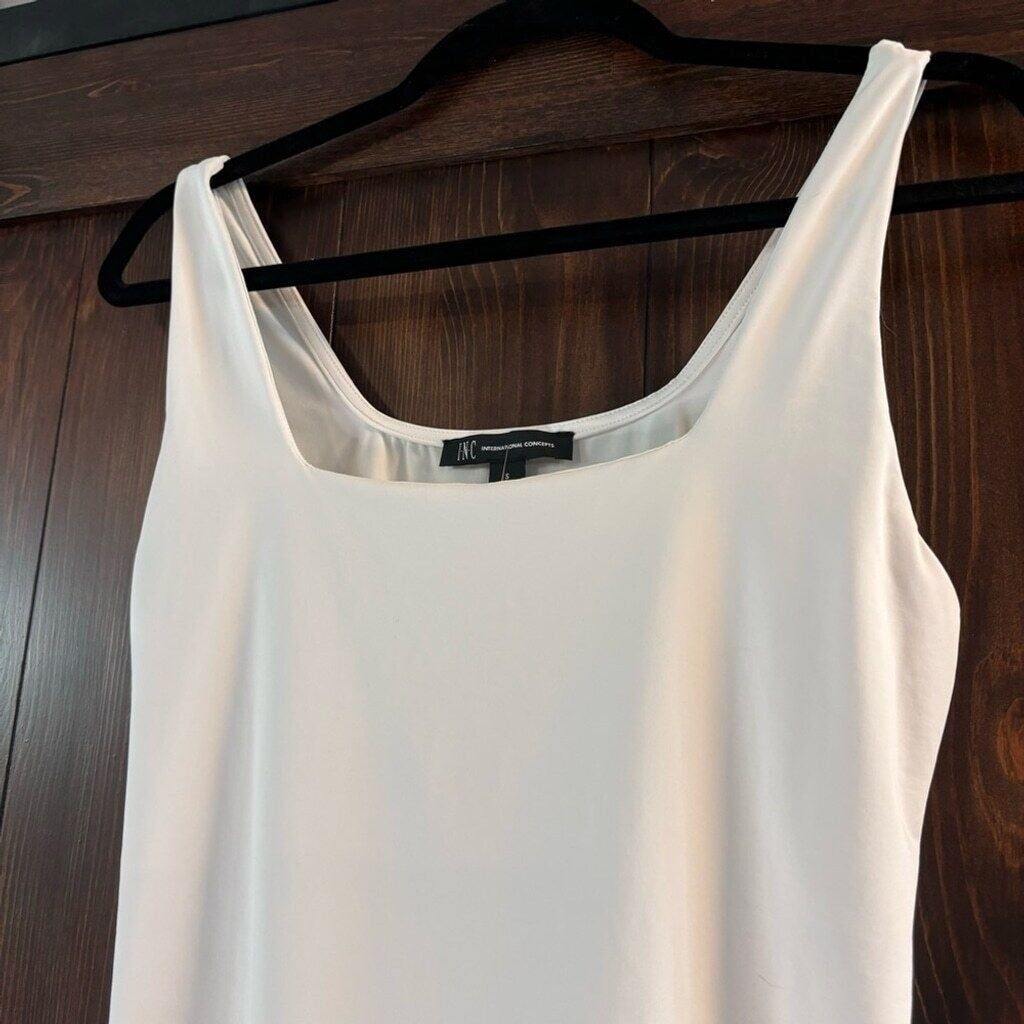 INC International Concepts Women's XL White Square Neck Tank Top NWT