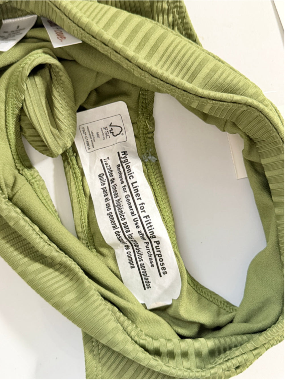 Salt + Cove Size Small Olive Green V-Waist Ribbed Bikini Bottoms NWT