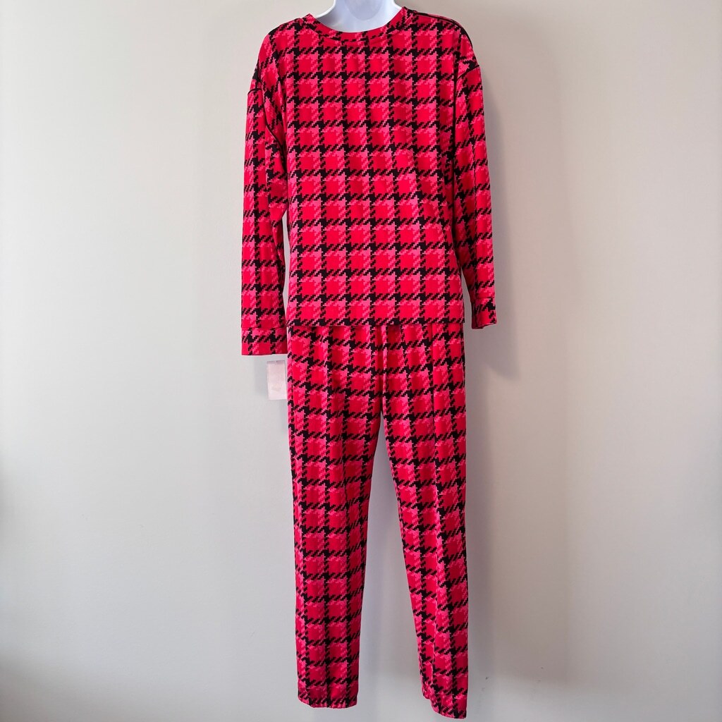 Sanctuary Woman's Large Bright Red 2-Pc. Long-Sleeve Jogger Pajamas Set NWT