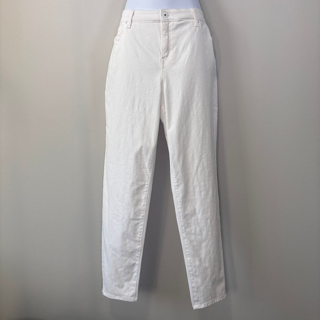 Style & Co Women's Size 18L Bright White Curvy-Fit Mid-Rise Skinny Jeans NWT