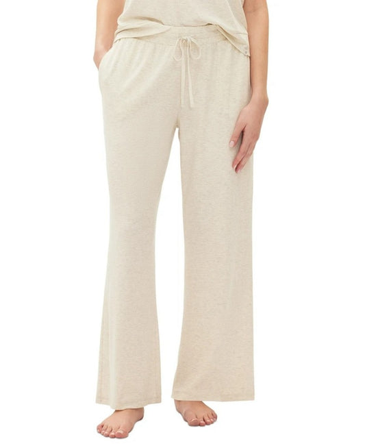 GAP GapBody Women's Size Large Beige Khaki Ribbed Drawstring Pajama Pants NWT