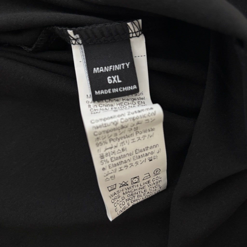 Shein Men's Big & Tall Size 6XL Black T-Shirt w/ Written "Grateful" Graphic NIB
