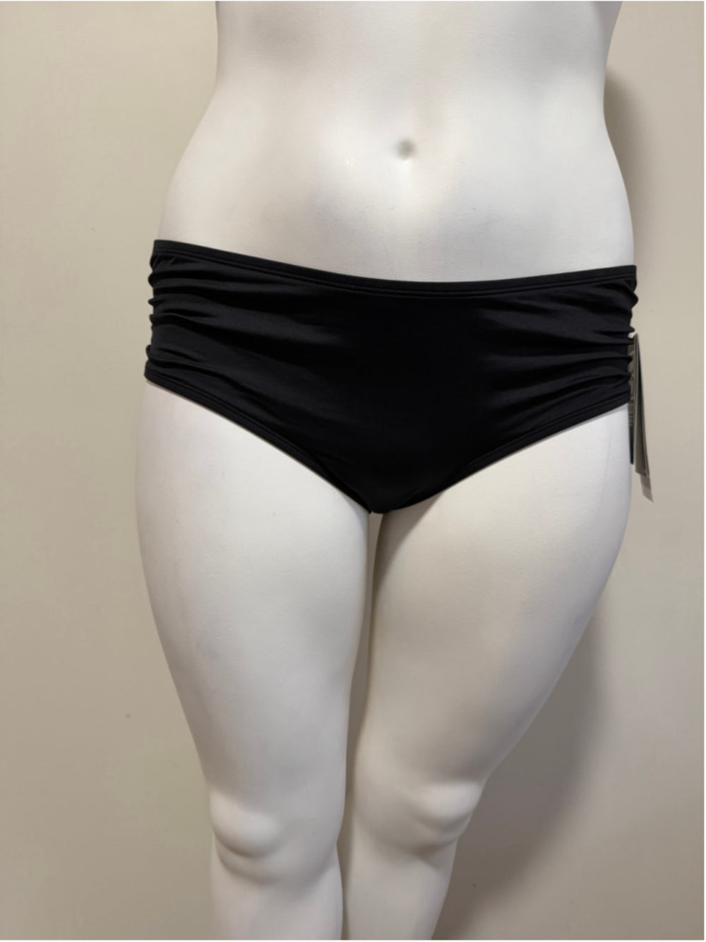 Coco Reef Women's Size XXL Black Ruched Hipster Bikini Bottoms NWT