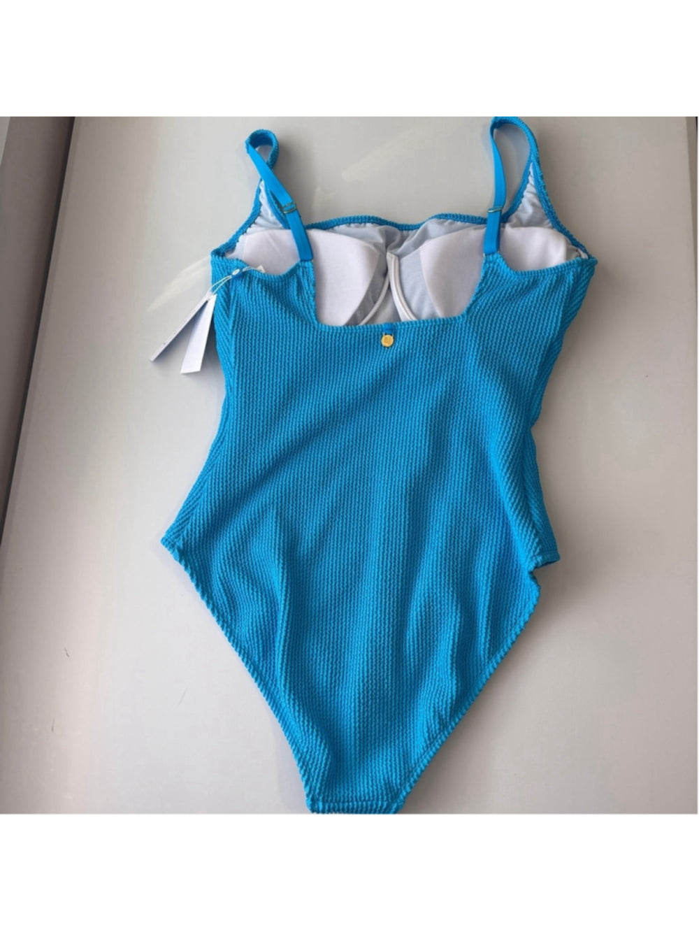 Bleu by Rod Beattie Women's 20W Blue Square-Neck One-Piece Swimsuit NWT