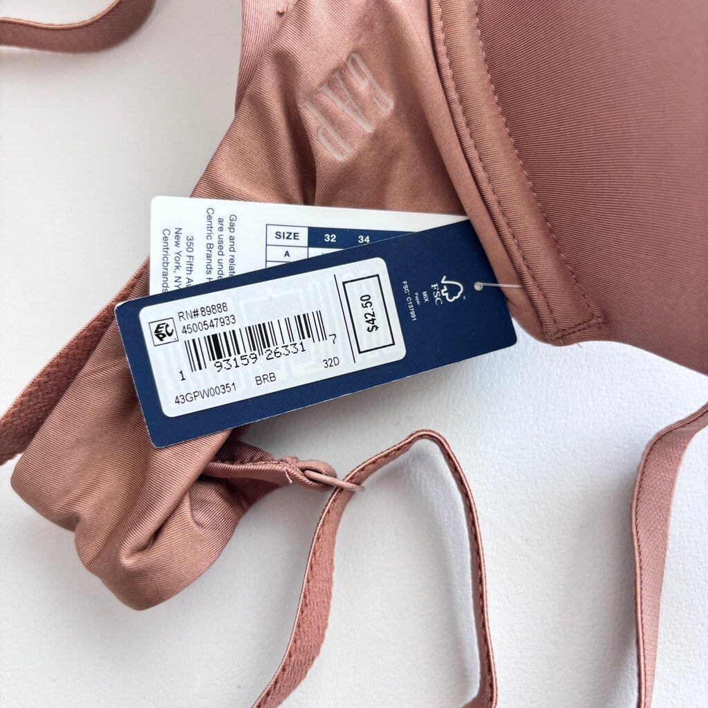 GAP GapBody Women's Bronze Everyday Essentials T-Shirt Bra NWT