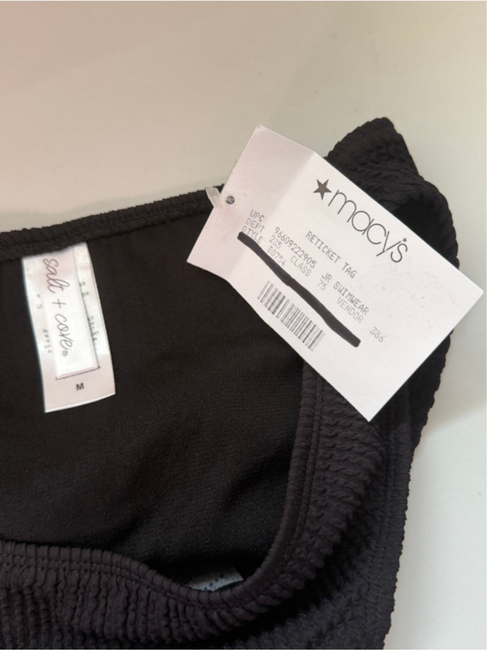 Salt + Cove Size Medium Black Hipster Bikini Bottoms NWT