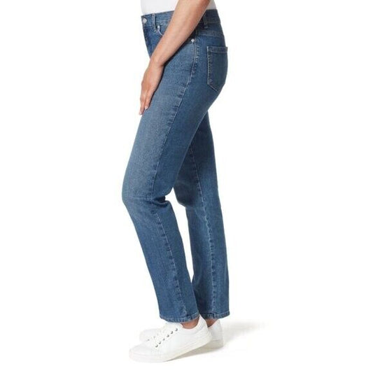 GLORIA VANDERBILT Petite Amanda High Rise Straight-Leg Light Wash Jeans, NWT