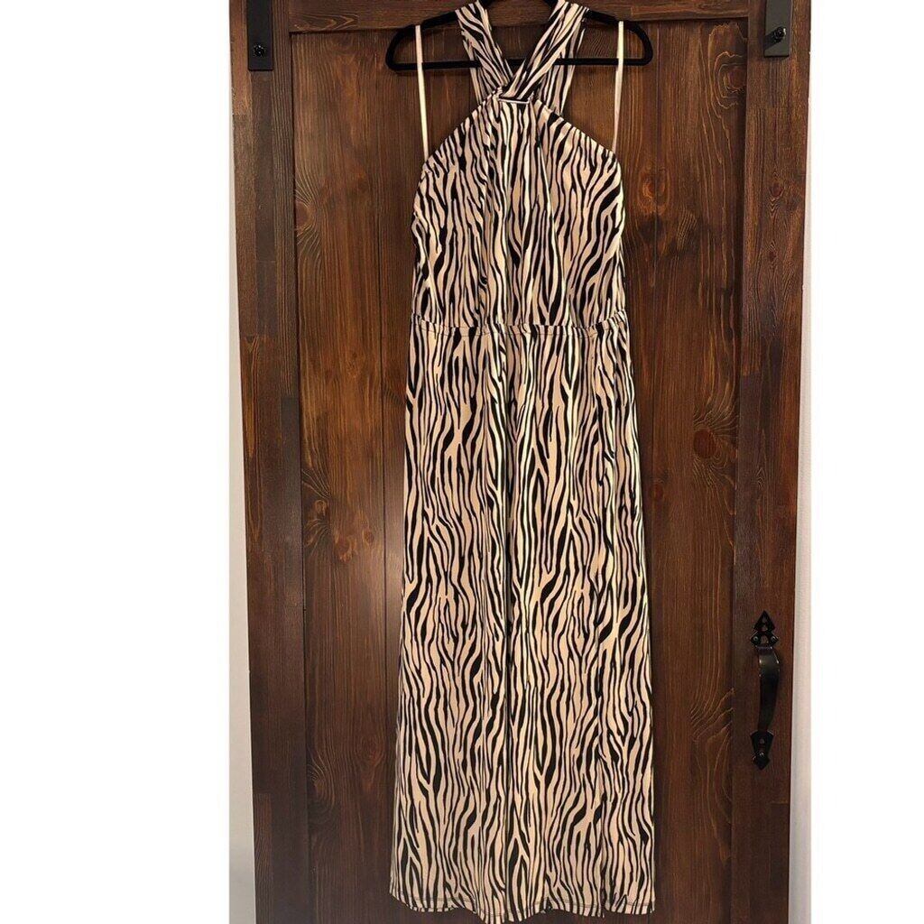 I.N.C. International Concepts Plus Size Zebra Printed Halter Dress NWT