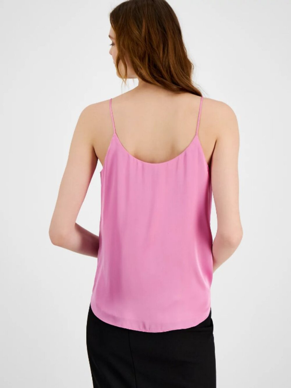 Bar III Women's Extra Large Pink Satin Scoop-Neck Camisole NWT