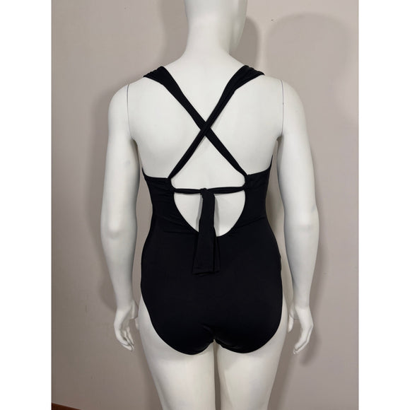 Becca ETC by Rebecca Virtue Plus Size 1X Black One-Piece Swimsuit NWT