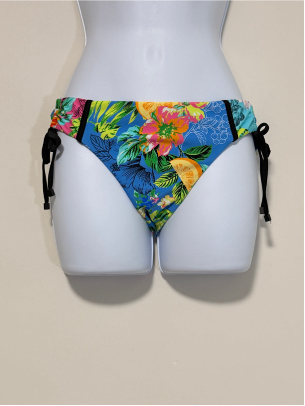 Bar III Women's Multi Tropical-Print Tie-Side Hipster Bikini Bottoms NWT