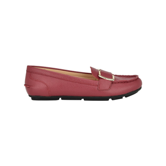Calvin Klein Women's 6.5 Dark Red Vegan Leather Slip-On Loafers NIB
