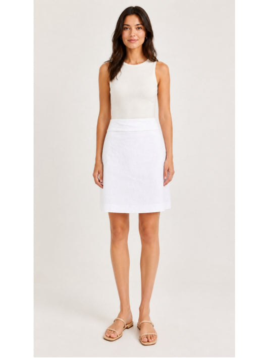 JM Collection Size Extra Large White Stretchy Pull On Skort Skirt Shorts NWT