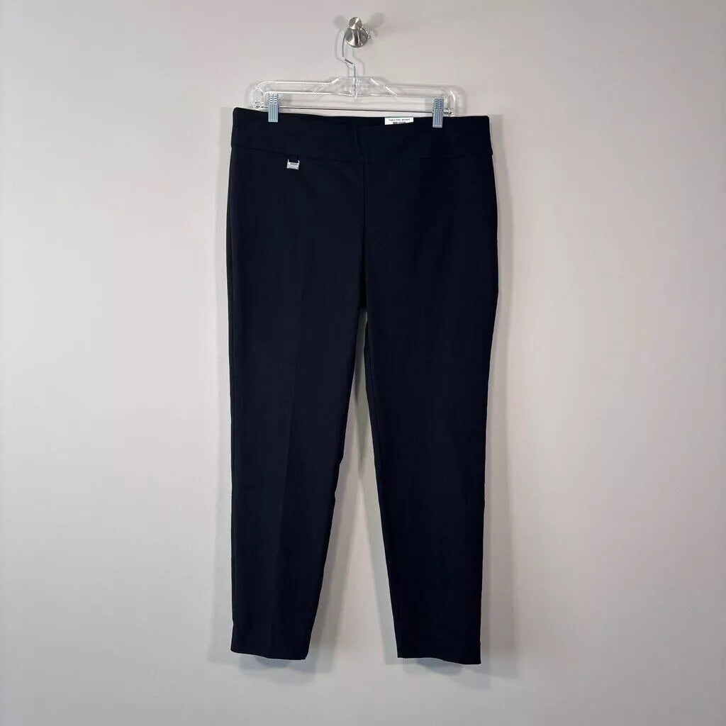 Alfani Petite Black Tummy-Control Pull-On Cropped Skinny Dress Pants