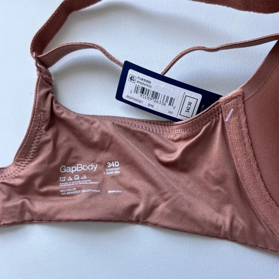 GAP GapBody Women's Bronze Everyday Essentials T-Shirt Bra NWT